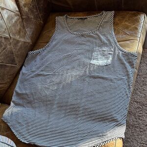 JACKSON Black and White Striped Top